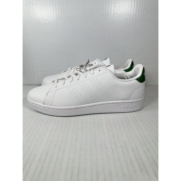 NEW Adidas Advantage White Green Mens Athletic Low Top Shoes Size 9.5 GZ5300 - Picture 3 of 8